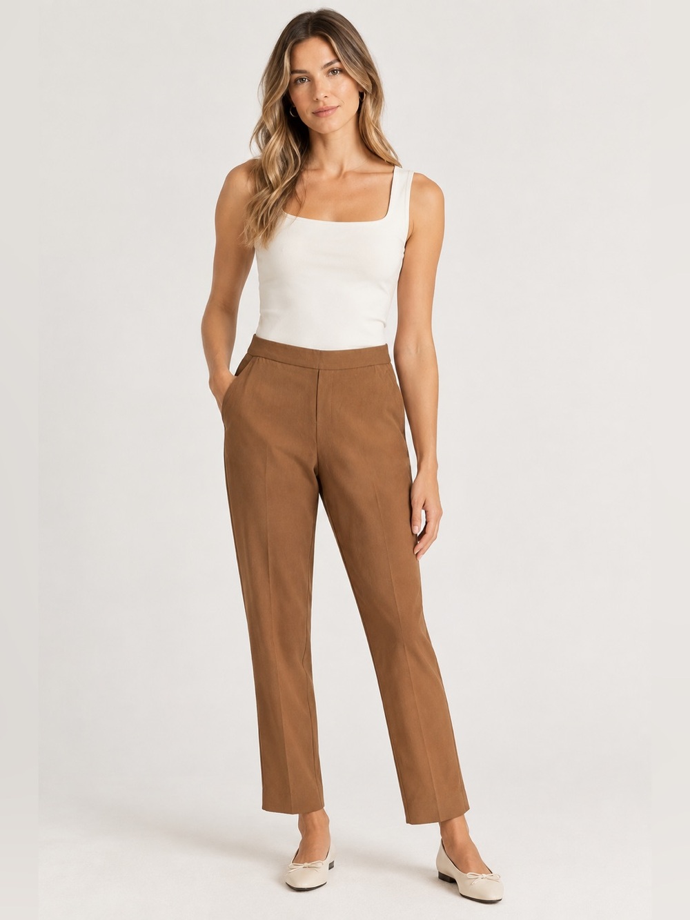 Banana Republic Camel Tailored Ankle Pants